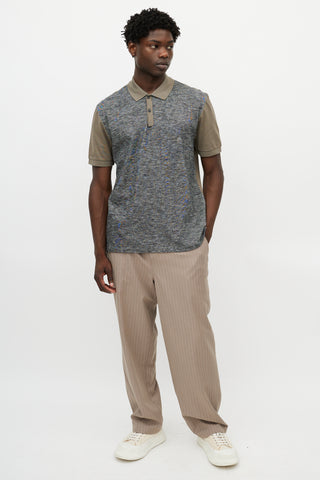 Lanvin Grey & Green Polo
