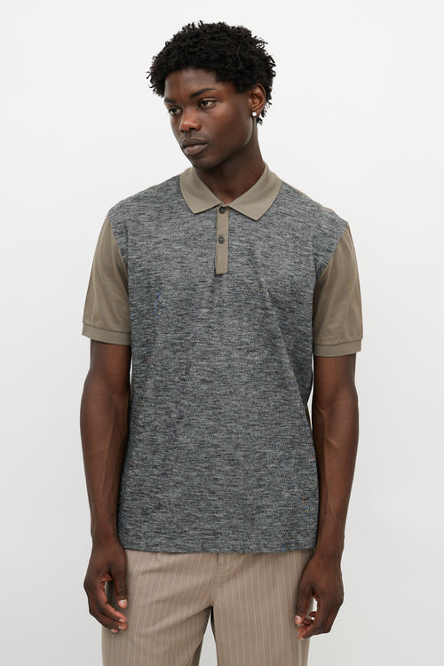 Lanvin Grey & Green Polo