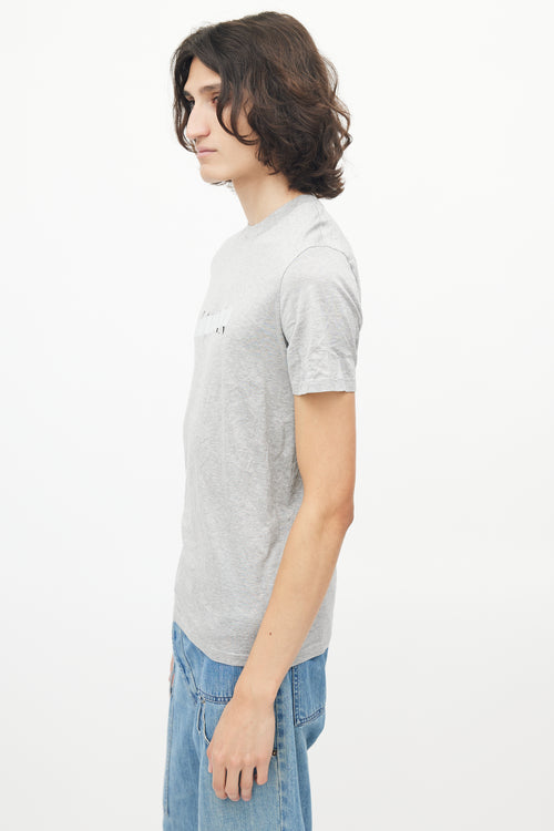 Lanvin Grey Reflective Logo T-Shirt