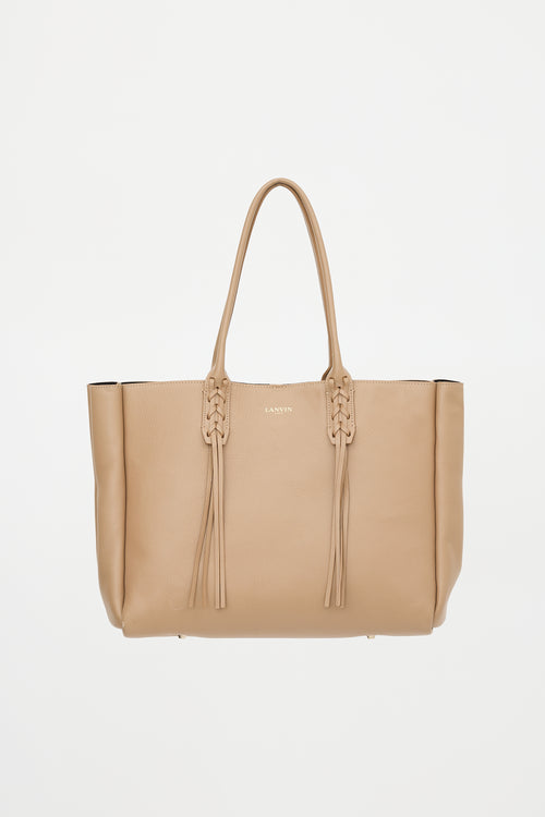 Lanvin Leather Nela Fringe Tote Bag