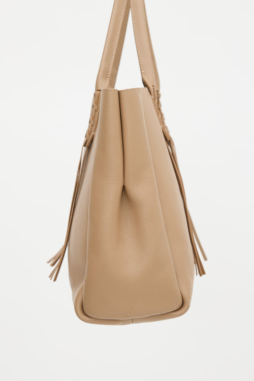 Lanvin Leather Nela Fringe Tote Bag