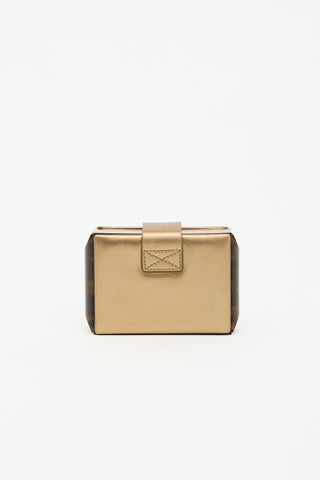 Lanvin Leather Sculptural Clutch