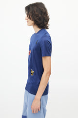 Lanvin Navy Embroidered Patched T-Shirt