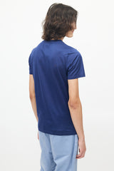 Lanvin Navy Embroidered Patched T-Shirt