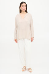 Lanvin Silk Raw Edge Blouse