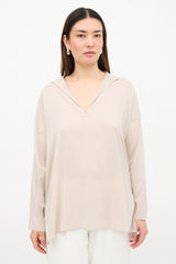 Lanvin Silk Raw Edge Blouse