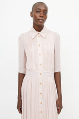 Lanvin Spring 2008 Pink Pleated Dress