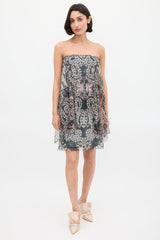 Lanvin Spring 2015 Grey & Multi Silk & Sequin Dress