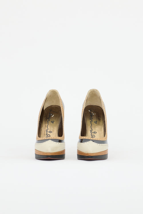 Lanvin Spring 2013 Patent & Lucite Wedge Pump