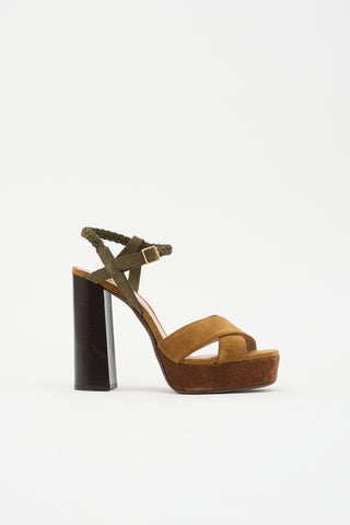 Lanvin Suede Platform Sandal