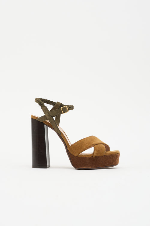 Lanvin Suede Platform Sandal