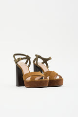 Lanvin Suede Platform Sandal