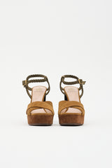 Lanvin Suede Platform Sandal
