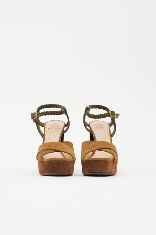 Lanvin Suede Platform Sandal