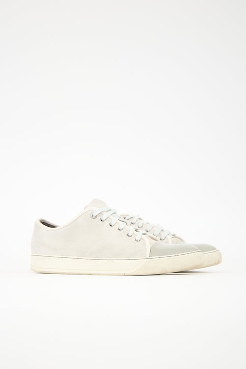 Lanvin Suede Cap Toe Sneaker