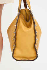 Lanvin Vintage Leather Studded Tote Bag