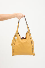 Lanvin Vintage Leather Studded Tote Bag