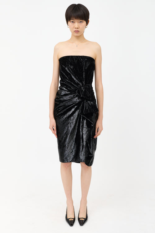 Lanvin Winter 2014 Shiny Velvet Dress