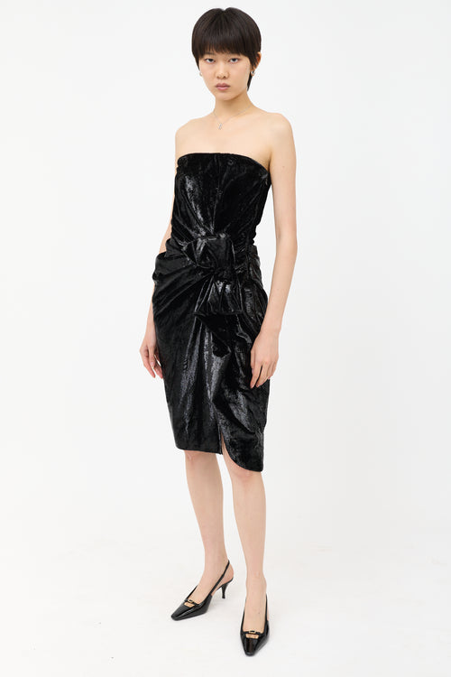 Lanvin Winter 2014 Shiny Velvet Dress