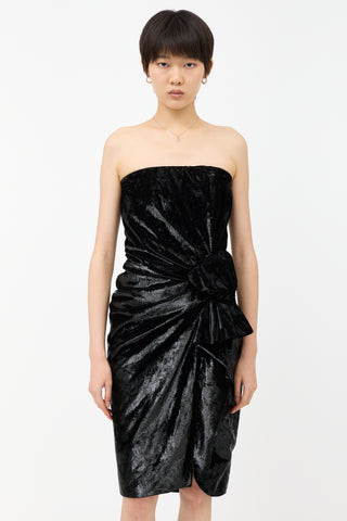 Lanvin Winter 2014 Shiny Velvet Dress