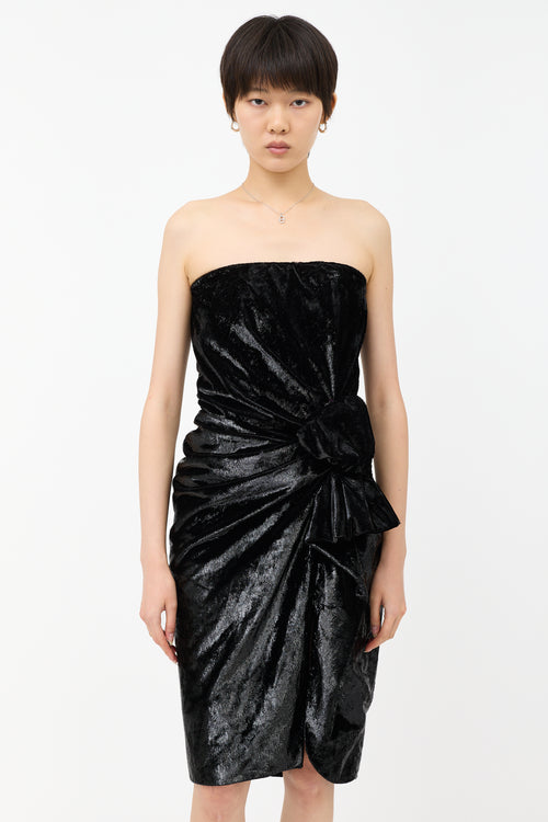 Lanvin Winter 2014 Shiny Velvet Dress