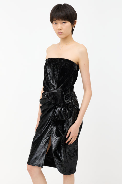 Lanvin Winter 2014 Shiny Velvet Dress