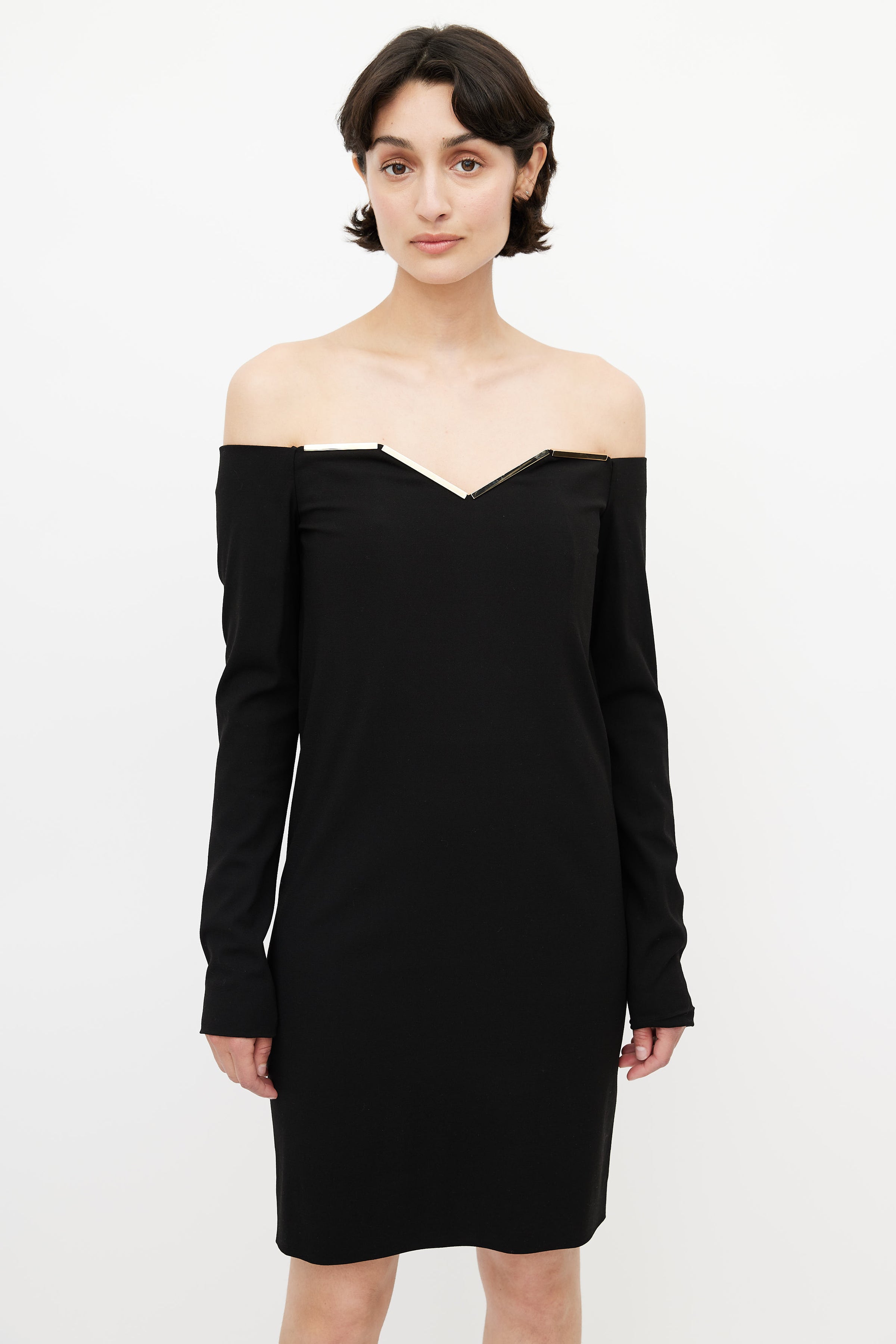 Lanvin // Winter 2017 Off The Shoulder Dress VSP Consignment Lanvin // Winter 2017 Off The Shoulder Dress VSP Consignment