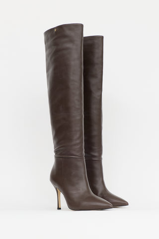 Larroude Leather Kate Hi Boot