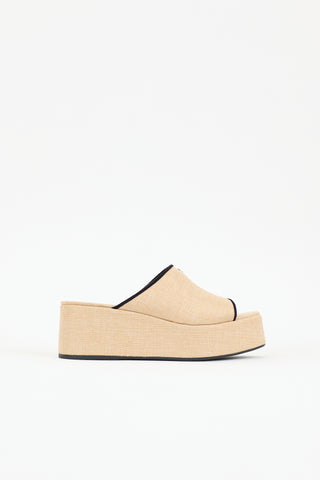 Larroude Raffia Charli Mule