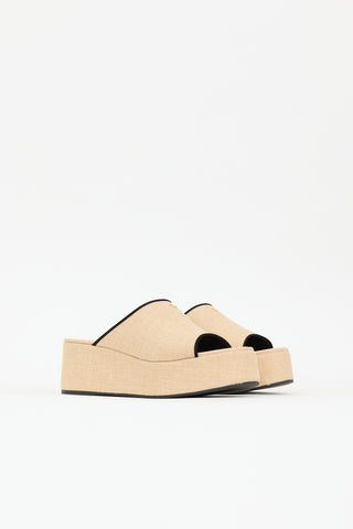 Larroude Raffia Charli Mule