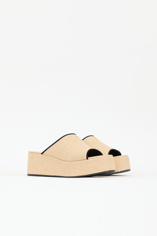 Larroude Raffia Charli Mule