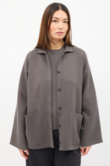 Lauren Manoogian Brown Buttoned & Pocket Cardigan