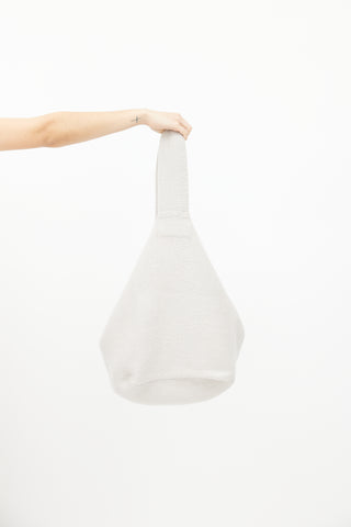 Lauren Manoogian Grey Knit Bucket Tote Bag