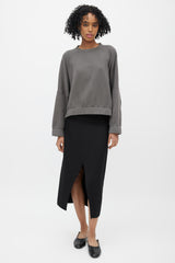 Lauren Manoogian Grey Knit Crewneck