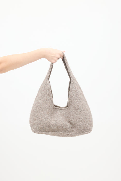 Lauren Manoogian Grey Wool Baby Bindle Shoulder Bag