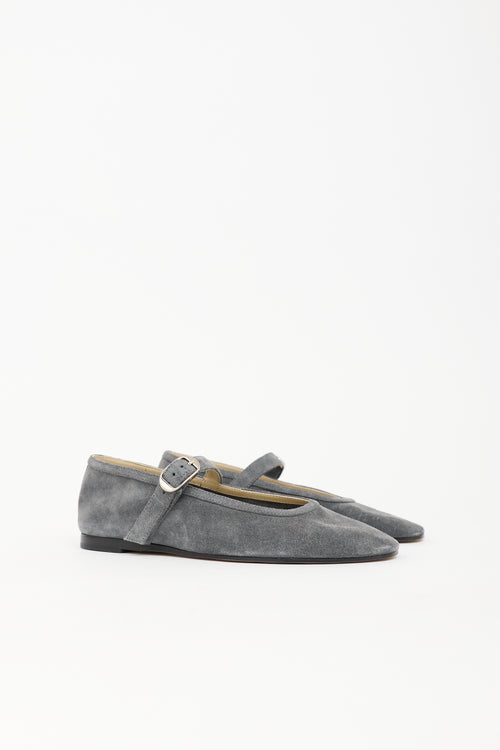 Le Monde Beryl Suede Mary Jane Flat