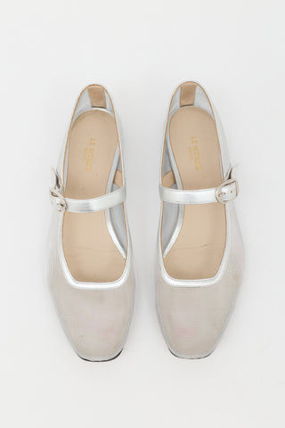 Le Monde Beryl Mesh Metallic Maryjane  Flat