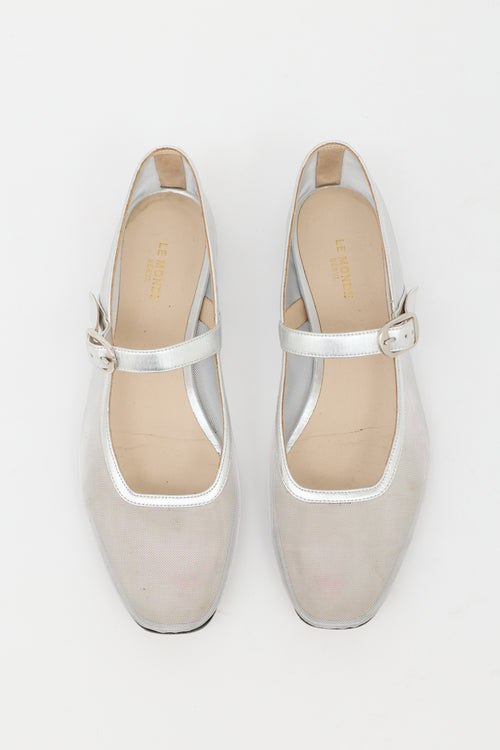 Le Monde Beryl Mesh Metallic Maryjane  Flat