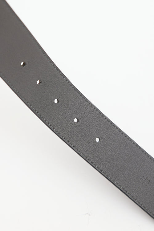 Louis Vuitton Leather Damier LV Buckle Reversible Belt