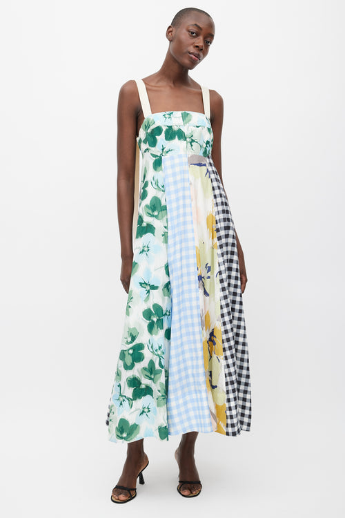 Lee Mathews Multicolour Floral & Gingham Dress