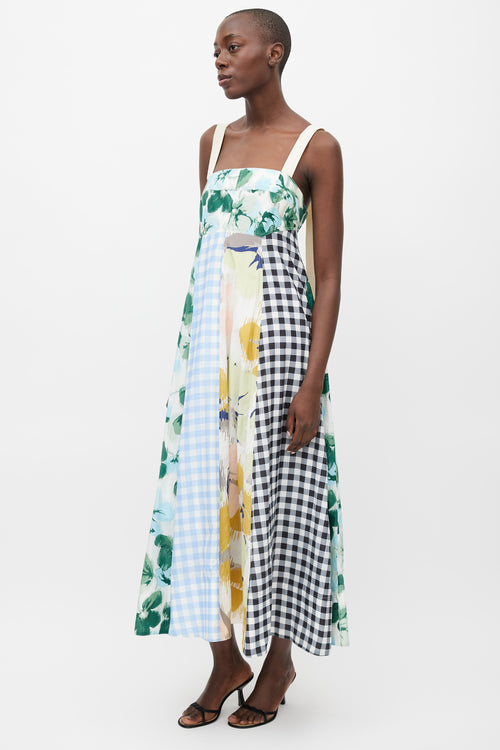 Lee Mathews Multicolour Floral & Gingham Dress