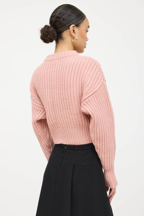 Lee Matthews Wool Ribbed Knit Sweater