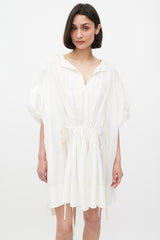 Lee Matthews White Cotton Elsie Tunic Dress