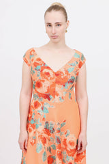 Lela Rose Floral Brocade Dress