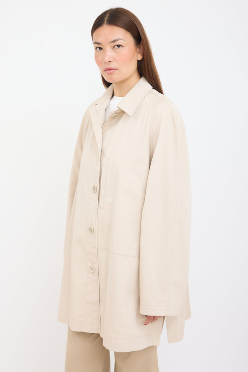 Lemaire Beige Balmacaan Jacket