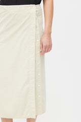 Lemaire Beige Buttoned Wrap Skirt