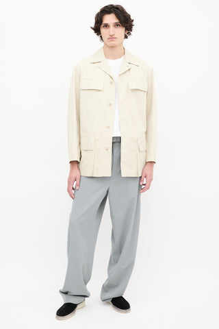 Lemaire Beige Four Pocket Chore Jacket