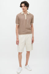 Lemaire Beige Knit Polo