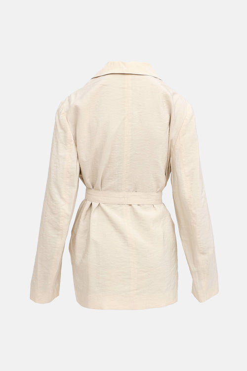 Lemaire Silk Blend Belted Blazer