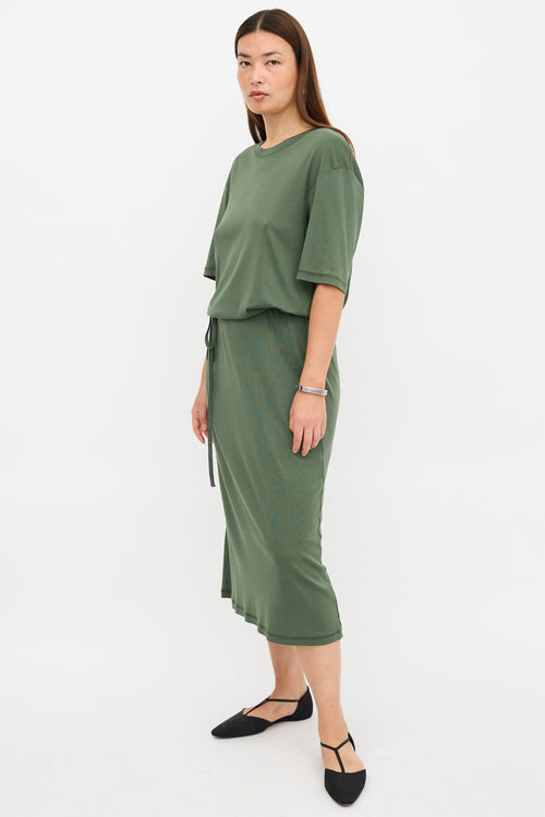 Lemaire Belted Rib T-Shirt Dress